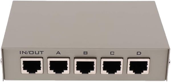 D DOLITY Commutatore Ethernet 4in1 4in2 di Scambio di Condivisione di Rete 4port A B Accessorio Informatico