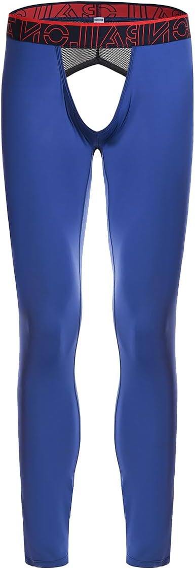 ZONBAILON Thermal Underwear Men Crotchless Leggings Compression Pants Tights Winter Mens Base Layer Bottoms Leggings