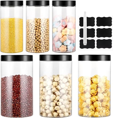 Wubushan Aufbewahrungsbox mit Deckel Küche, 6Pcs Vorratsbehälter, Müsli Aufbewahrung, Mehl...