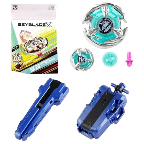 BX-26 Unicorn Sing 5-60 GP- Bey X Spinning Top - Tops de refuerzo de batalla con lanzador de cuerdas azules y agarre - Juego completo (no marca Takara)