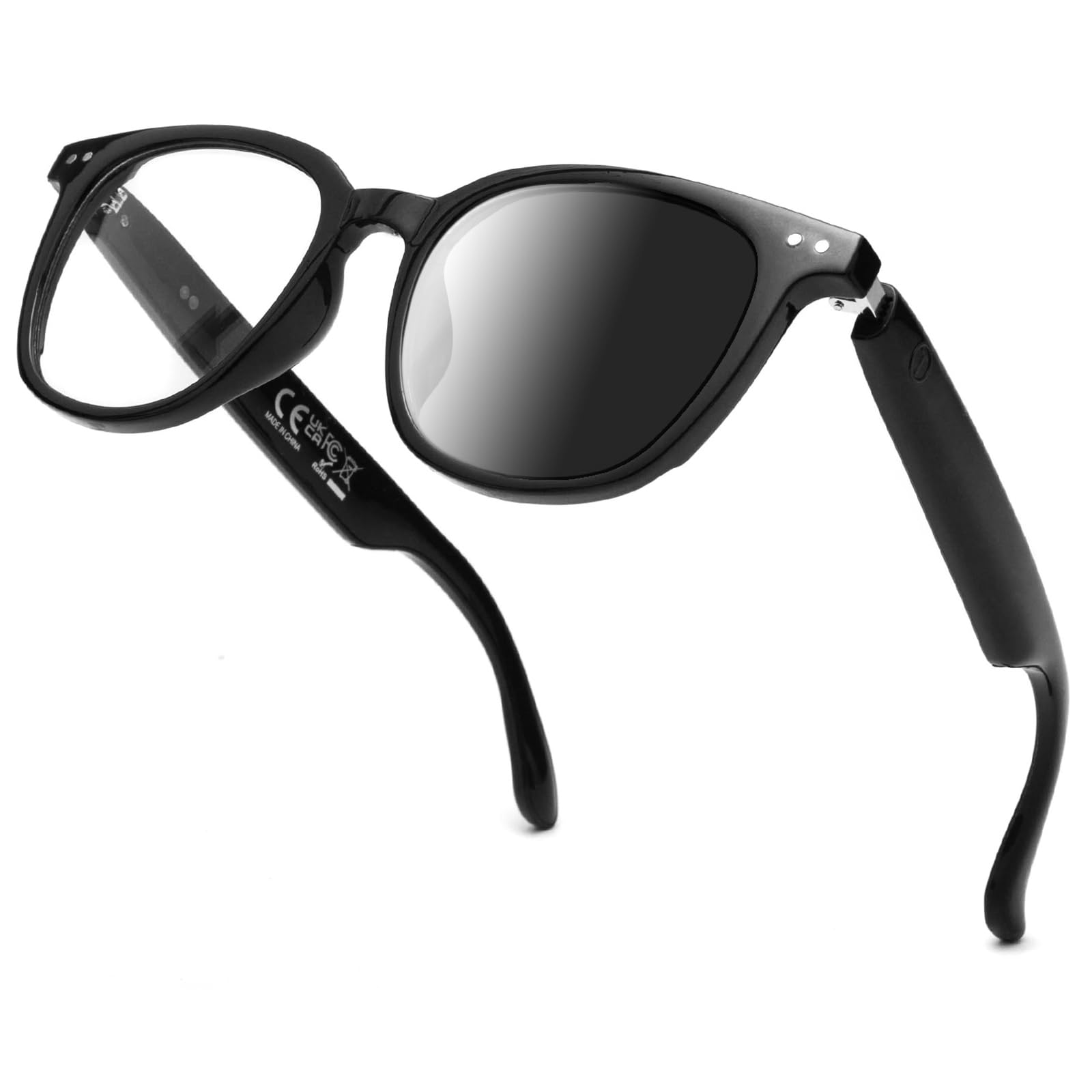 Smart Glasses for Women Men，Bluetooth 5.4 with Photochromic Lenses Touch Control & Voice Assistant, Clear Audio Calls, Remote Photography for Travel Meetings Trade Business(Black)-image-30