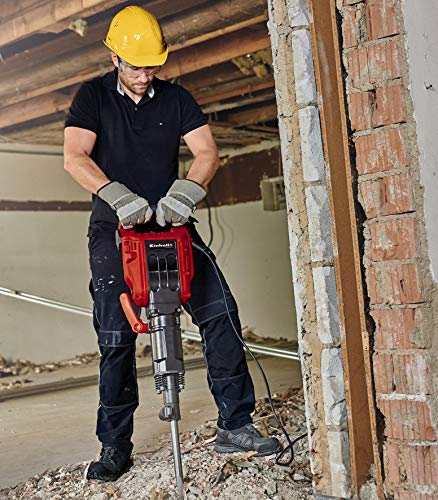 Einhell Abbruchhammer TE-DH 50 (1.700 W, 50 J Einzelschlagstärke, SDS-Hex-Werkzeugaufnahme, schwingungsgedämpfter,Hauptgriff, Softstart, inkl. inkl. Spitz-/Flachmeißel, Trolley) – Bild 6
