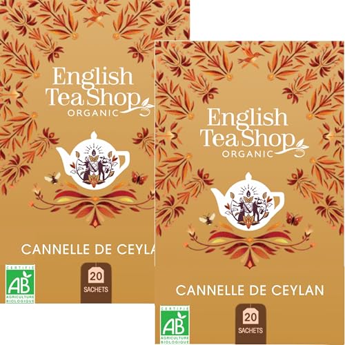 English Tea Shop - Infusion cannelle de Ceylan bio - Boîte de 20 sachets - Lot de 2