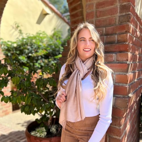 Humble Hilo Silk Blend Scarf Solid Colors Long Silk Neck Scarf for Women Large Pashmina Wrap4