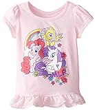 My Little Pony Little Girls' Toddler Short Sleeve T-Shirt, Light Pink, 2T