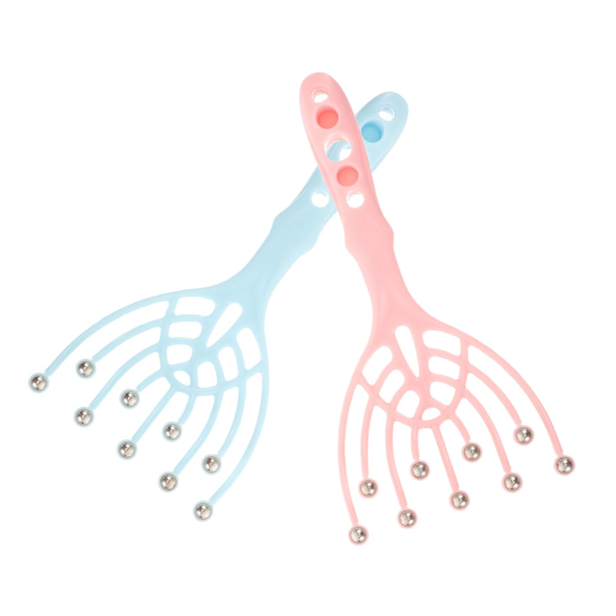 COLLBATH 2pcs 9 Nine Claw Massager Massage Tools Scalp Massage Tool Shoulder Massager Japanese Head Spa Equipment Neck Balls Roller Arms Legs Massager Finger Massager Hair Massager Scalp Pp