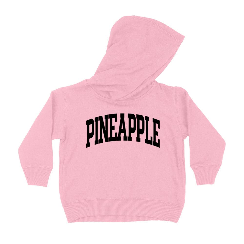 Pineapple Collegiate Kids Hoodie Sweatshirt Toddler 4T Light Pink