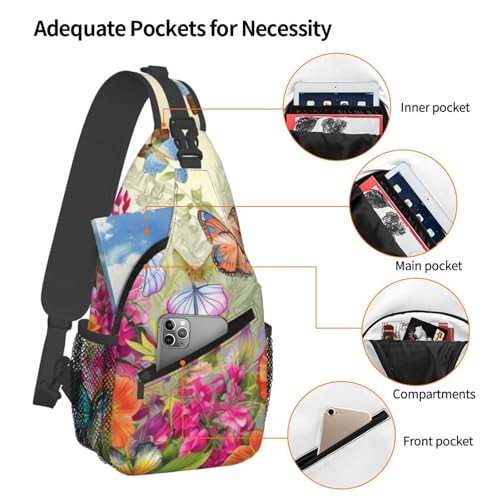 Bolso Cruzado Deportivo para Hombres y Mujeres Negro miniatura 4