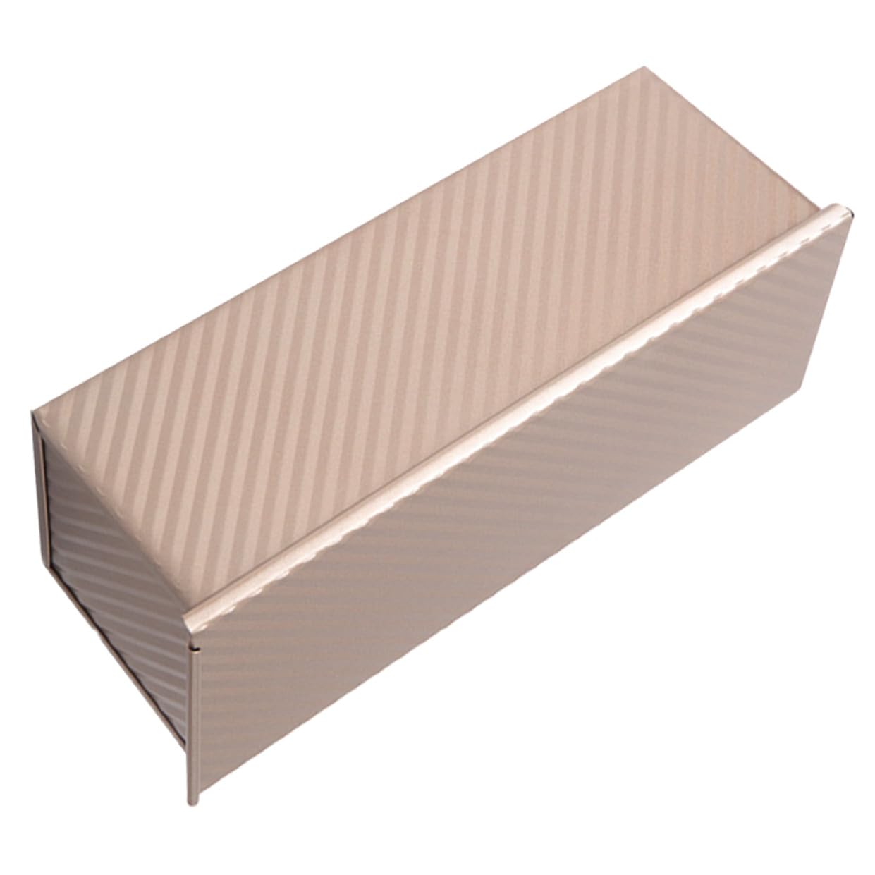 BESTYASH Molde para Pan de Molde con Tapa Acero al Carbono Resistente y Antiadherente Pan de Sándwich Casero Forma Ondulada para Cocinar y Celebraciones Familiares