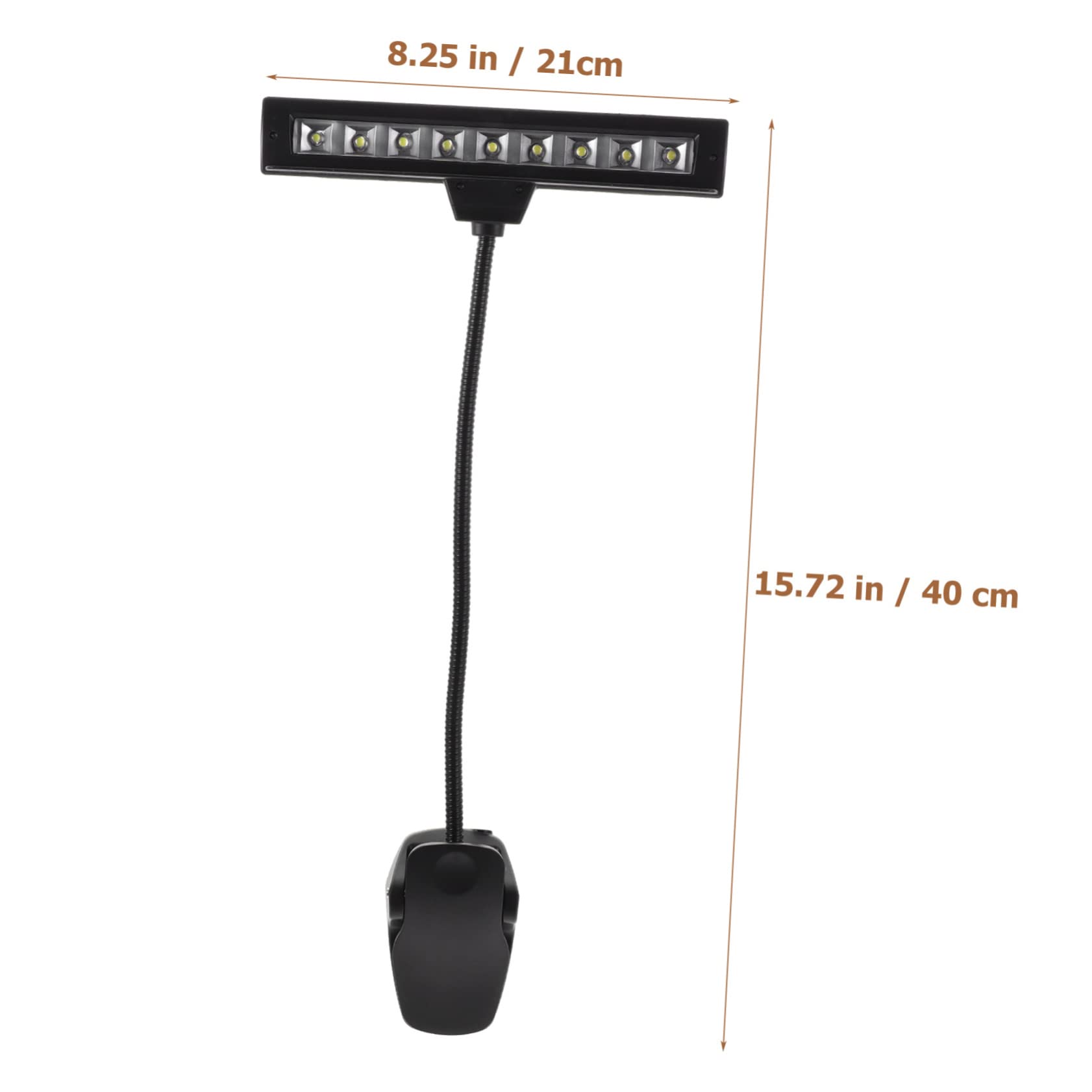 CORHAD Music Light Stand 9 Led Orchestra Lamp Clip Piano Light Music Stand Lamp Power Cable Included