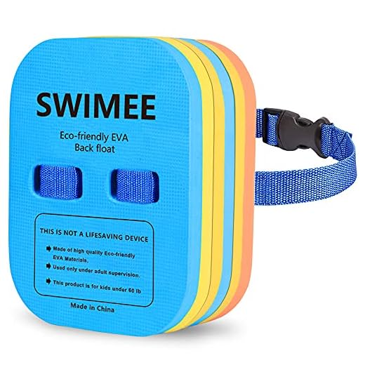 Back Float Safety Swimming Bubble with Adjustable 3 Layers Swim Belts Waterproof Floaties Device for Kids Swimming Floats Secure Clip Buckle Swim Floaties for Swimming Beginners Sport Pool Lesson