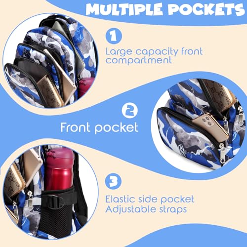 BLUEFAIRY Camo Blue Backpack