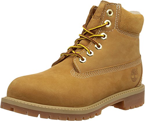 Image of Timberland 6 inch Premium w / Faux Shearling Boot with Closure (Toddler /Little Kid /Big Kid)