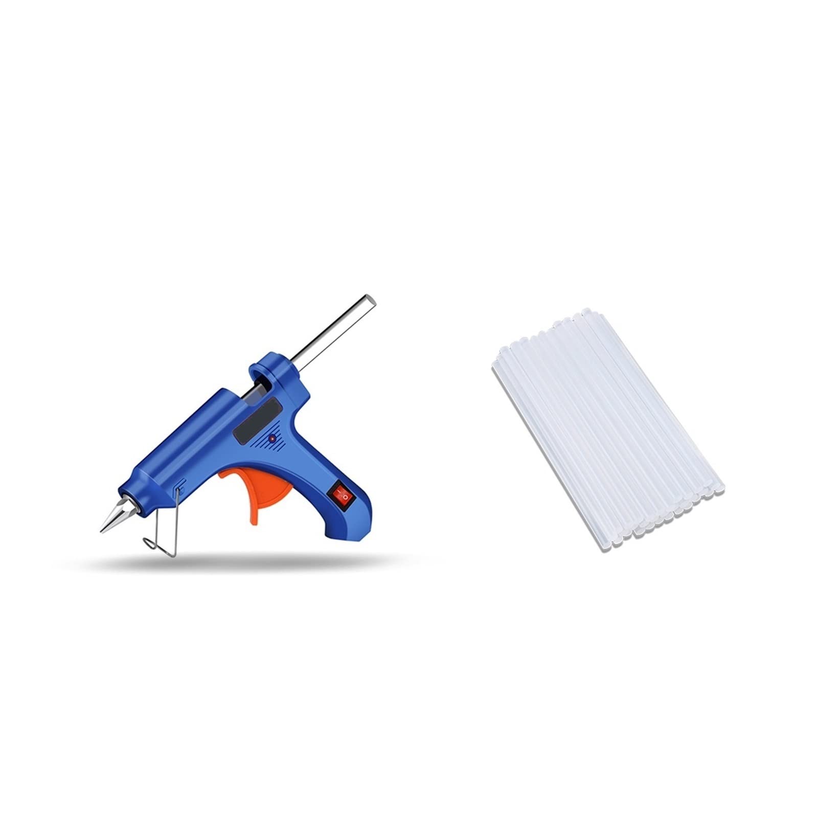 Mini Pistola De Pegamento Fusión En Caliente 40W Silicona Alta Temperatura, Proyectos Bricolaje, Reparaciones, Creación Artística, Con 1-50 Uds. Barras 7mm Unión Rápida Fiable(50pcs Sticks-03)