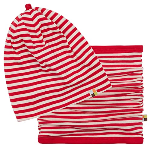 Gorro unisex para bebé ideal para paseos diarios en color Tomato de loud + proud