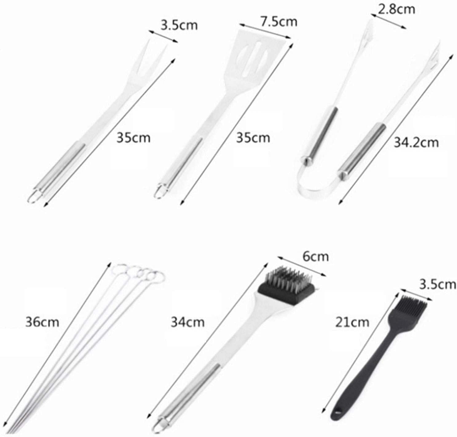 Kit di accessori per grigliate Set di strumenti per barbecue per barbecue, Set di strumenti per griglia in acciaio inossidabile da 20 pezzi con borsa per il trasporto, strumenti per barbecue per uomi