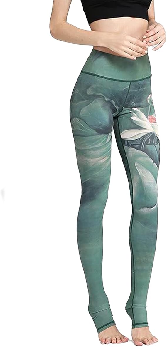 Amazon Co Jp ヨガ 柄 レギンス レディース スポーツ フィットネス トレーニング ピラティス 体型カバー 透けない 立体感 通気性 吸湿 速乾 ボットヨガ ダンス ランキング ルームウェア 4色展開 ファッション