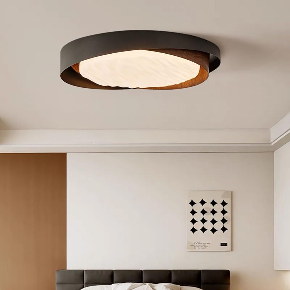 Oświetlenie Sufitowe LED / 15,7-calowa Okrągła Lampa Sufitowa Do Montażu Podtynkowego, 3000 K / 4000 K / 6000 K, 32 W (ziarno Drewna) Nowoczesne Oprawy Oświetleniowe Do Przedpokoju Do Przejść