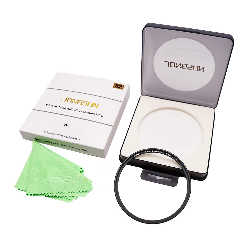 JONGSUN S-Pro HD Nano MRC Filtro UV 82mm, Rivestimento Multistrato a 16 Strati, SCHOTT B270, Filtri Per Protezione Da Ultravioletti Delle Telecamere