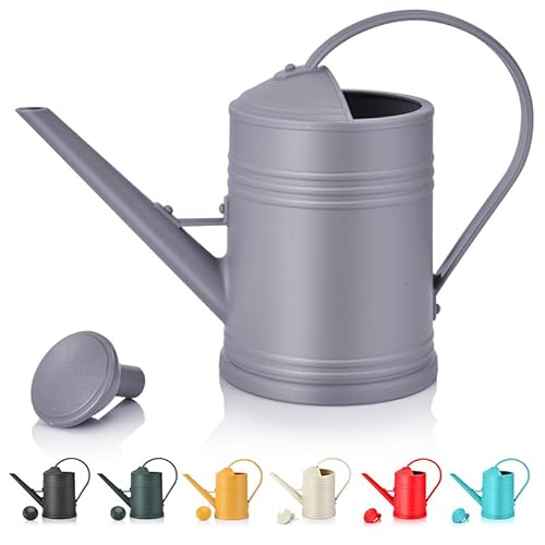 OKREK Plastic Watering Can for Indoor Plants Outdoor Garden Flowers - House Plant Watering Can with Sprinkler Head (1/2 Gallon