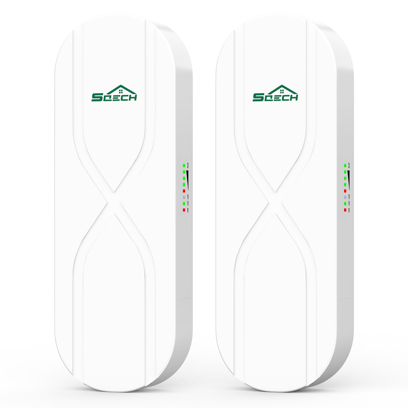 Wireless Bridge,SQECH WB503X-S Point to Point Wireless Bridge with 100/100Mbps LAN Ports, 3KM 5.8G WiFi Bridge for PTP/PTMP with 14dBi High Gain Antenna,24V-55V POE Power Supply,2 RJ45 LAN Port,2 Pack-image-26