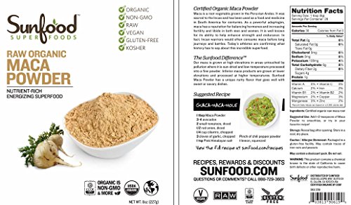 Sunfood Superfoods Organic Maca Root Powder | 8Oz #TOP2