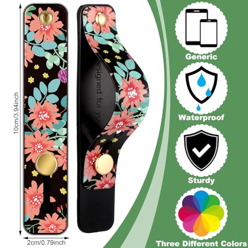 Image of Weewooday 6 Pieces Phone Grip Holder Cell Phone Grip Strap Telescopic Finger Strap Stand Universal Finger Kickstand for Most Smartphones(Vintage Color,Floral)