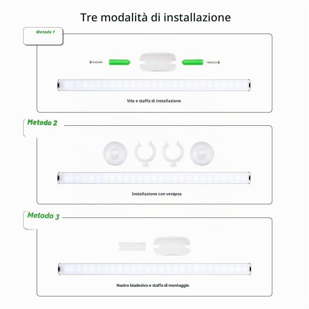 Lixada Luce per specchio cosmetico, luce portatile per trucco, controllo tattile/ricaricabile tramite USB, per illuminazione di specchi da bagno