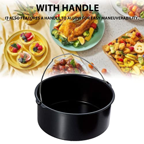 Accesorios para Freidora, Barriles para Pasteles y Sartén para Pizza, Juego de Accesorios para Freidora Profunda para Cocinar Pasteles, Panes, Pizza, Tartas, Galletas (6 Pulgadas) miniatura 2