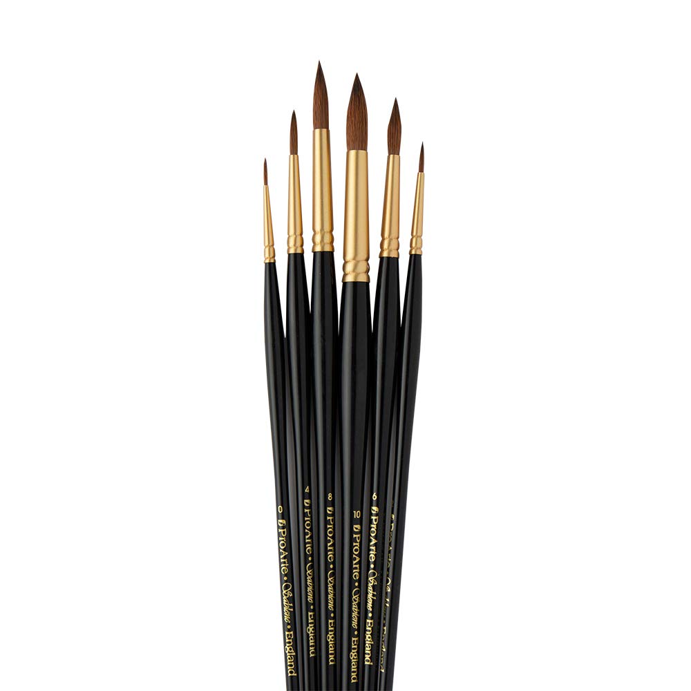Pro Arte : Sablene : Brush Wallet Set of 6 : 0-2-4-6-8-10 Round