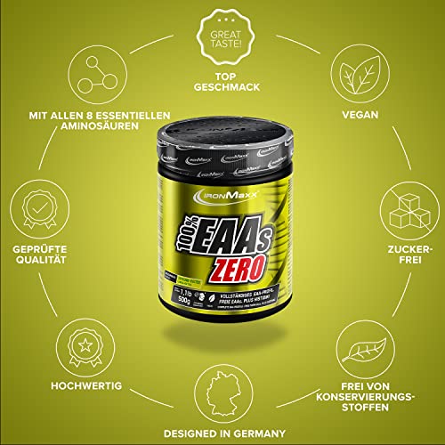 100% EAAs Zero Ice Tea Lemon 500g - EAAs Pulver hochdosiert, Vegan und zuckerfrei, 8 essentielle Aminosäuren zur Ergänzung deiner Sporternährung 5