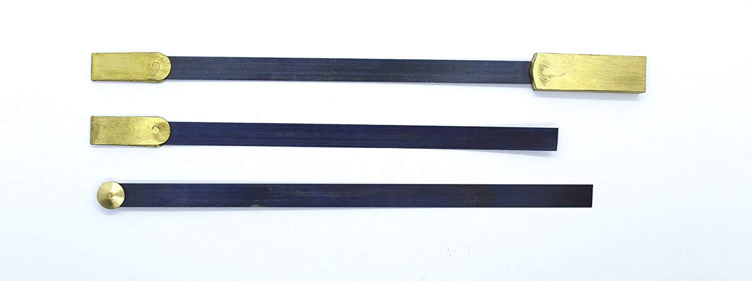 Harts 3 Units Brass and Steel Blocked Assorted Long Case