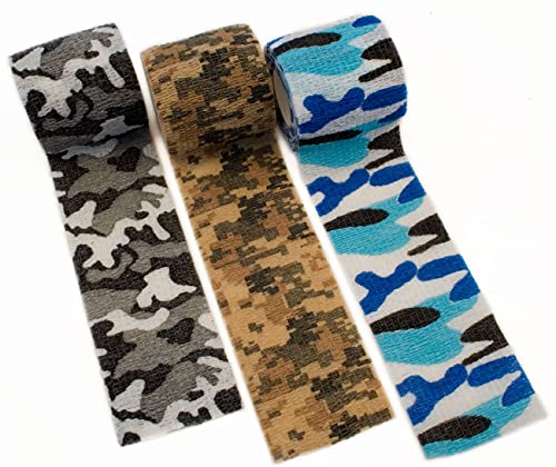 Outdoor Saxx® Camouflage Camouflage Tape Fabric Tape Waterproof Multi-Purpose Camera Equipment Hunters Fishing Photographer 4.5 m Set of 3