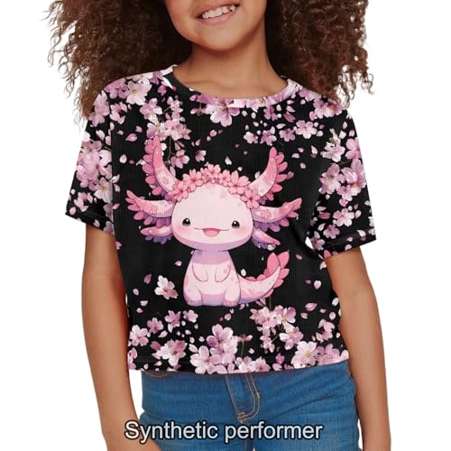 Image of 4th of July Shirt for Girls 7-8 Years US Flag Crop Tops Kids Outfit Independent Day Graphic Tee-