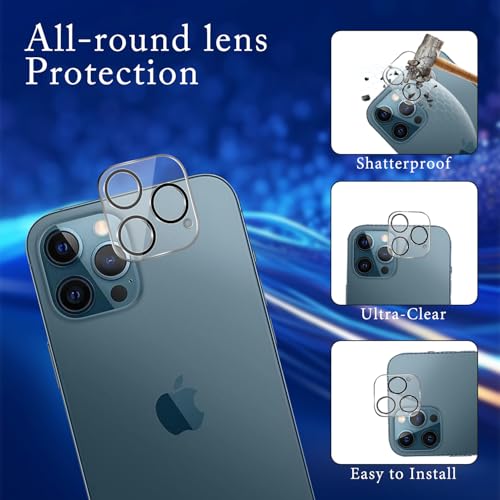 Image of MAYtobe [2+2 Pack Designed for iPhone 12 Pro Privacy Screen Protector, Privacy Tempered Film with Camera Lens Protector for iPhone 12 Pro, No Bubbles, Anti Scratch, Easy to Install