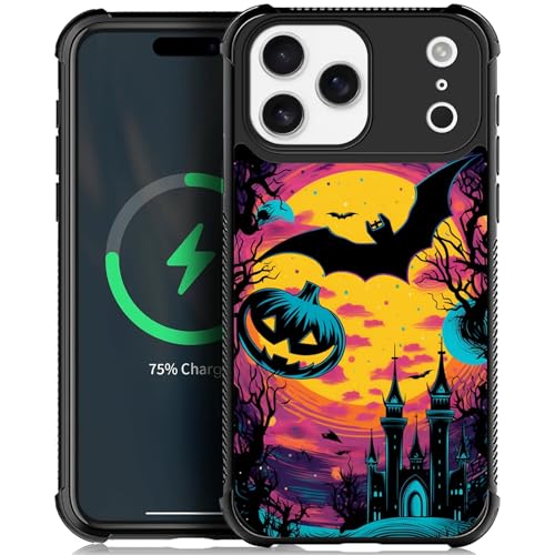 Coque iPhone compatible MagSafe en silicone souple avec motif de chauve-souris