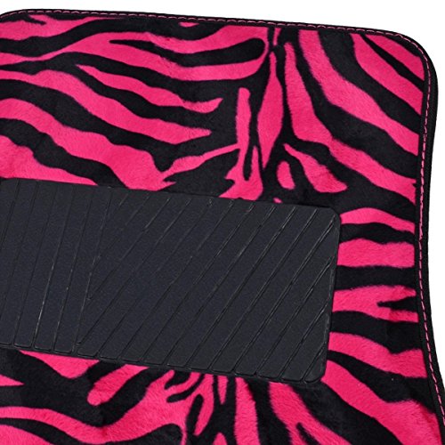 Primetrendz Zebra Hot Pink Floor Mats #TOP2