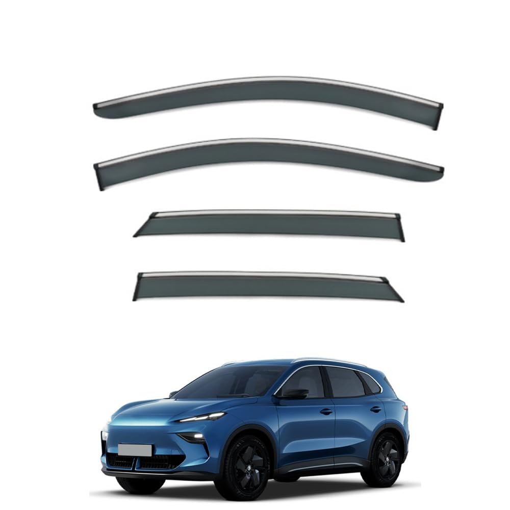 QOEMRHELT 4pc Set In-Channel Wind Deflectors, for MG S5 EV 2024-2026 Window Visors Rain Guards Vent Visors Rain & Sun Protection,Car Accessories,4PCS