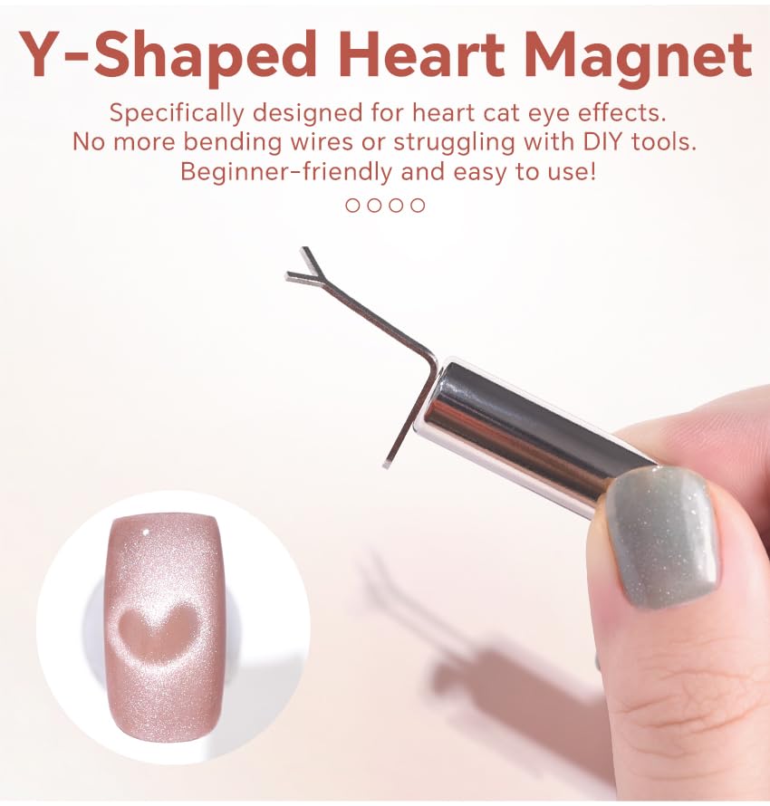 Heart Magnet Y-Shaped Guide Wand for Cat Eye Gel Polish image 5