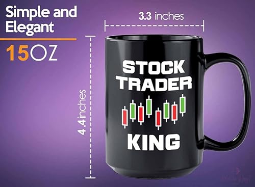 Miniatura 5 de Stock Trader Taza de café 15oz Negro - Stock Trader Kng - Inversor Crypto Broker Trading Bitcoin Asesor financiero Empresario