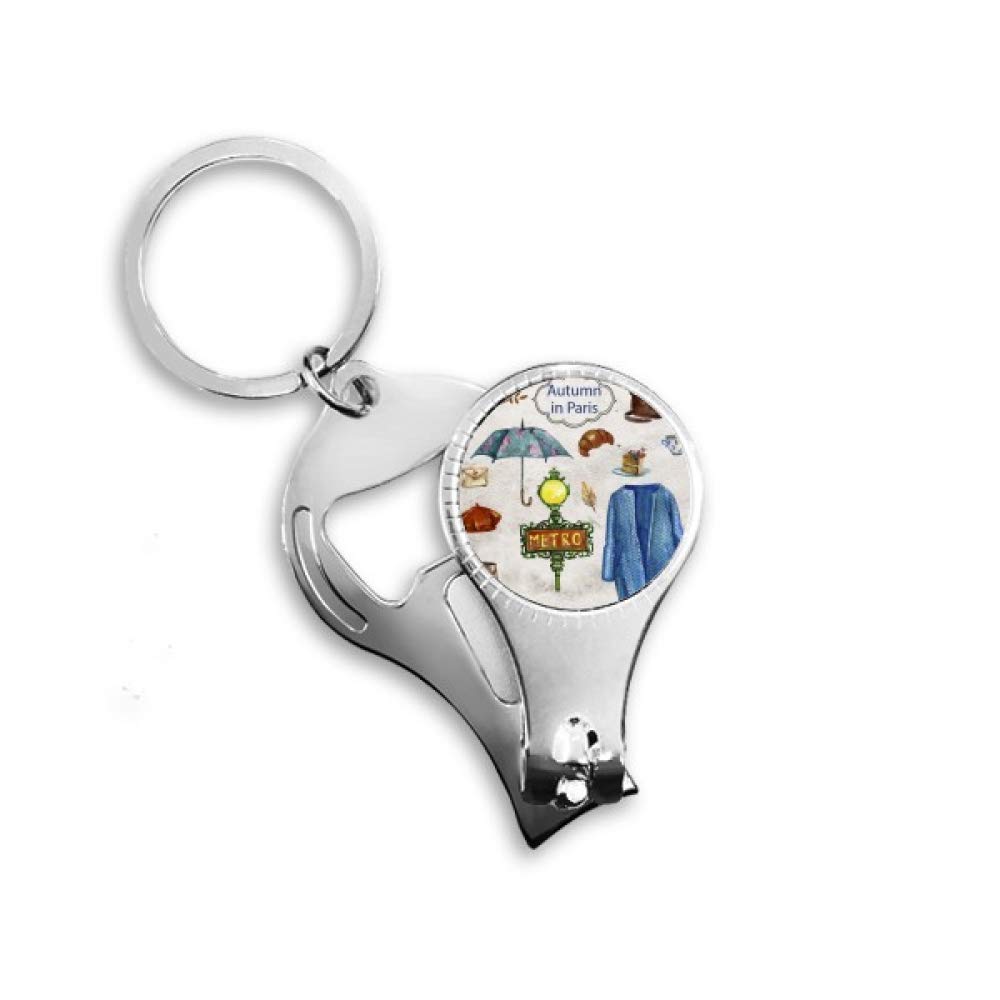 Pince à ongles porte-clé Dress Umbrella multifonction avec décapsuleur