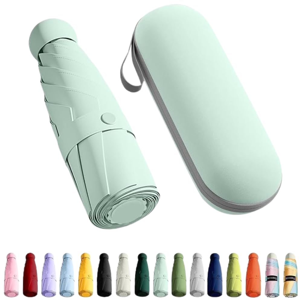 Capsule Compact Umbrella – Pocket Size Lightweight Small Folding Chhata, Windproof Portable Mini Umbrella for Purse, Sun & Rain UV Protection-image-41