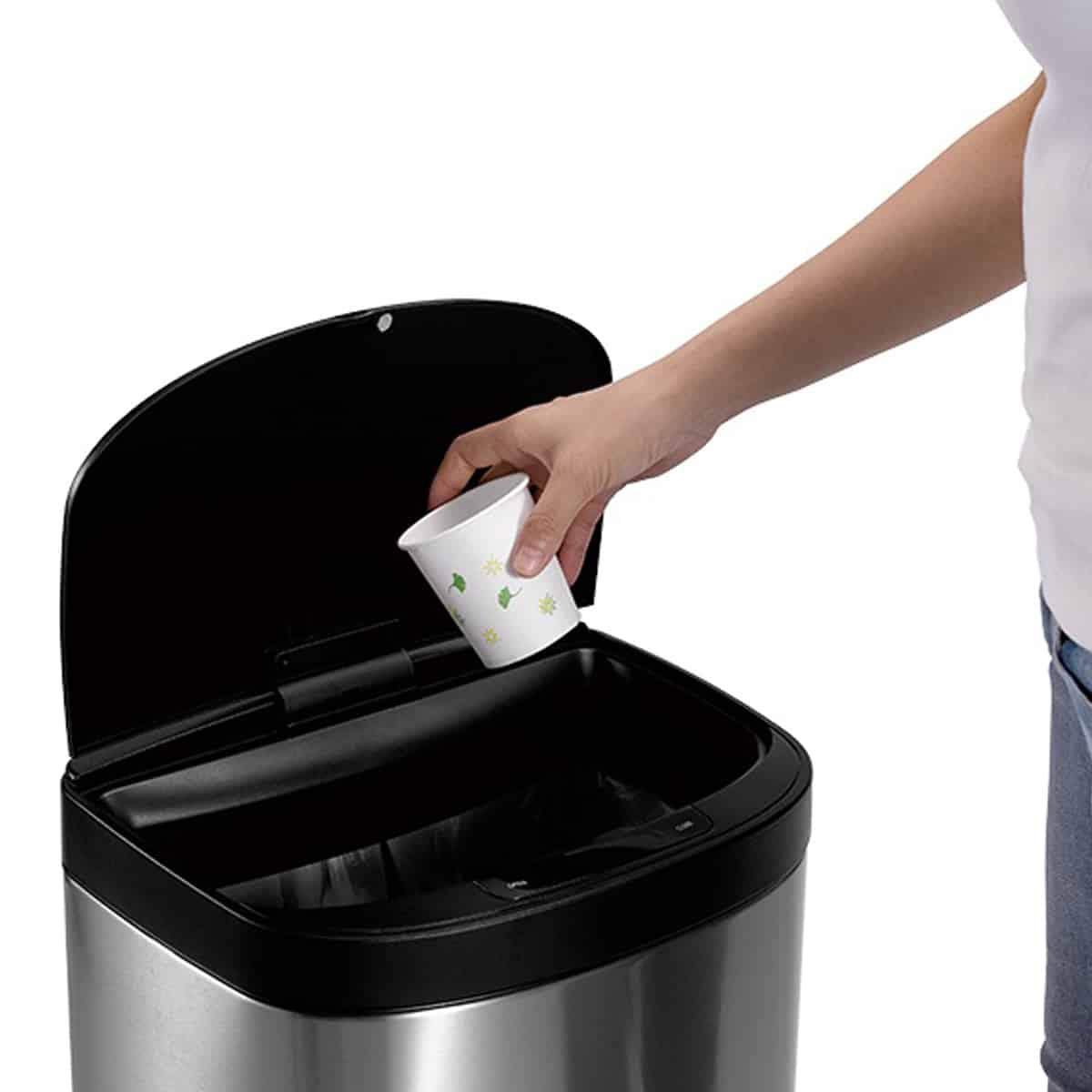 Eko Dara Stainless Steel Sensor Waste Bin, 35-Liter - Ek9267Mt-35L