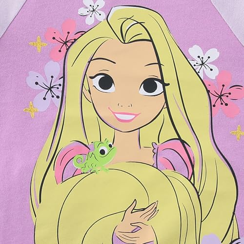 Image of Disney Princess Frozen Minnie Mouse Girls Short Sleeve T-Shirt and French Terry Shorts Set for Toddlers to Big Kids