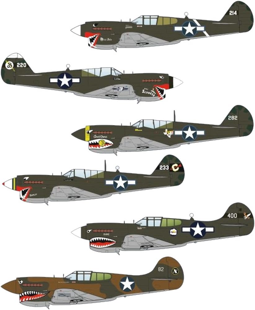 Amazon | ライジングデカール 1/72 シャークマウス部隊 P-40K/M/N