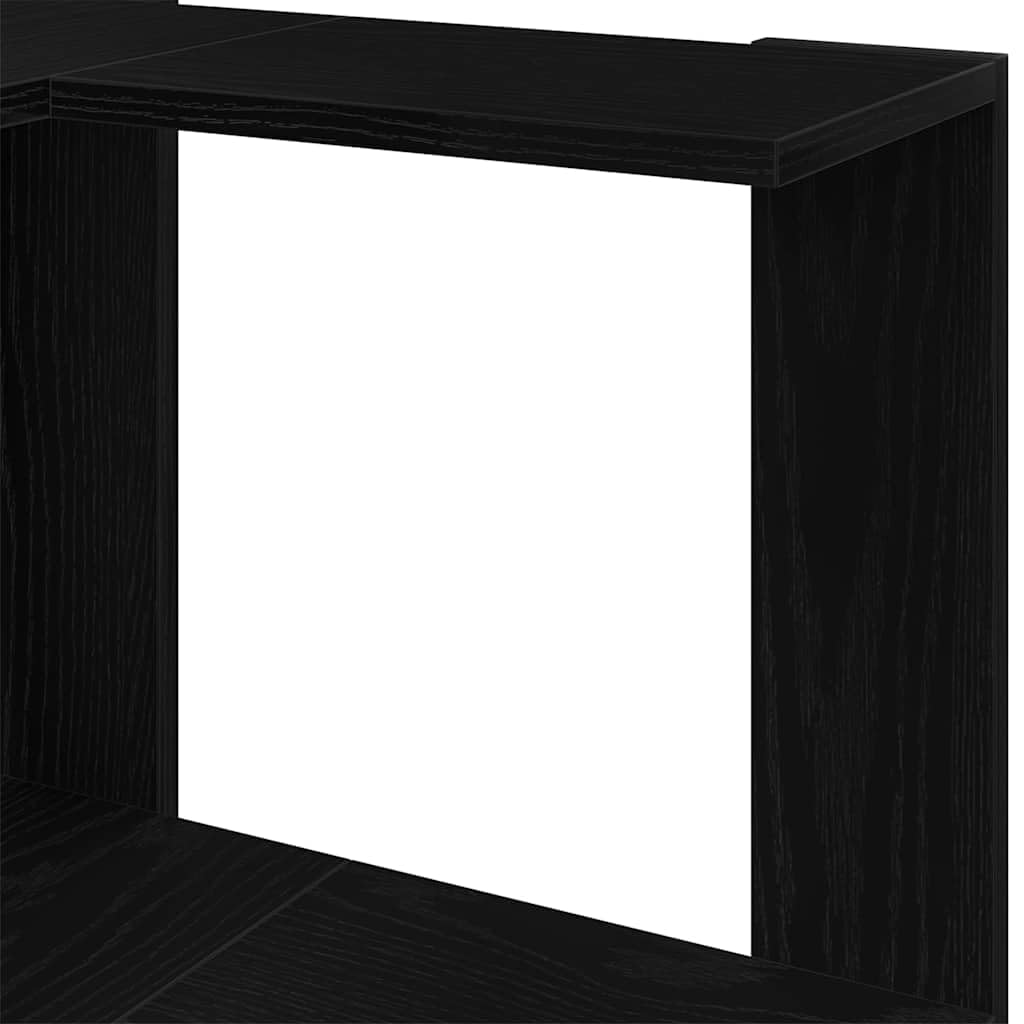 vidaXL Libreria Rovere Nero 50 x 50 x102 cm, Soluzione Moderna di stoccaggio, Ampio Libro, scaffale Funzionale, mensole Decorative per l'arredo di casa