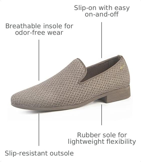 Image of ALLY UNION MAKE FORCE Mens Loafers Dress Slip on Party Wedding Penny Smoking Shoes