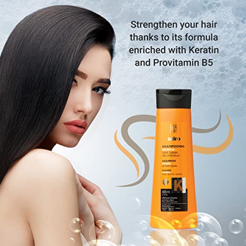 Image of SAIRO Imported Spanish 400ML Keratin Shampoo For All Hair Type, Hair Growth and Hair Fall Control,Silky, Shiny, Smooth Hair Wet Hair Massaging (Imported From Spain)