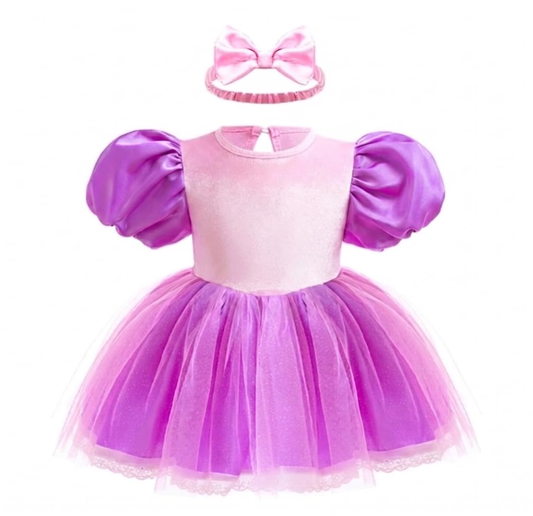 Lito Angels Baby Girls Princess Romper Costume Age 12-18 Months, Purple