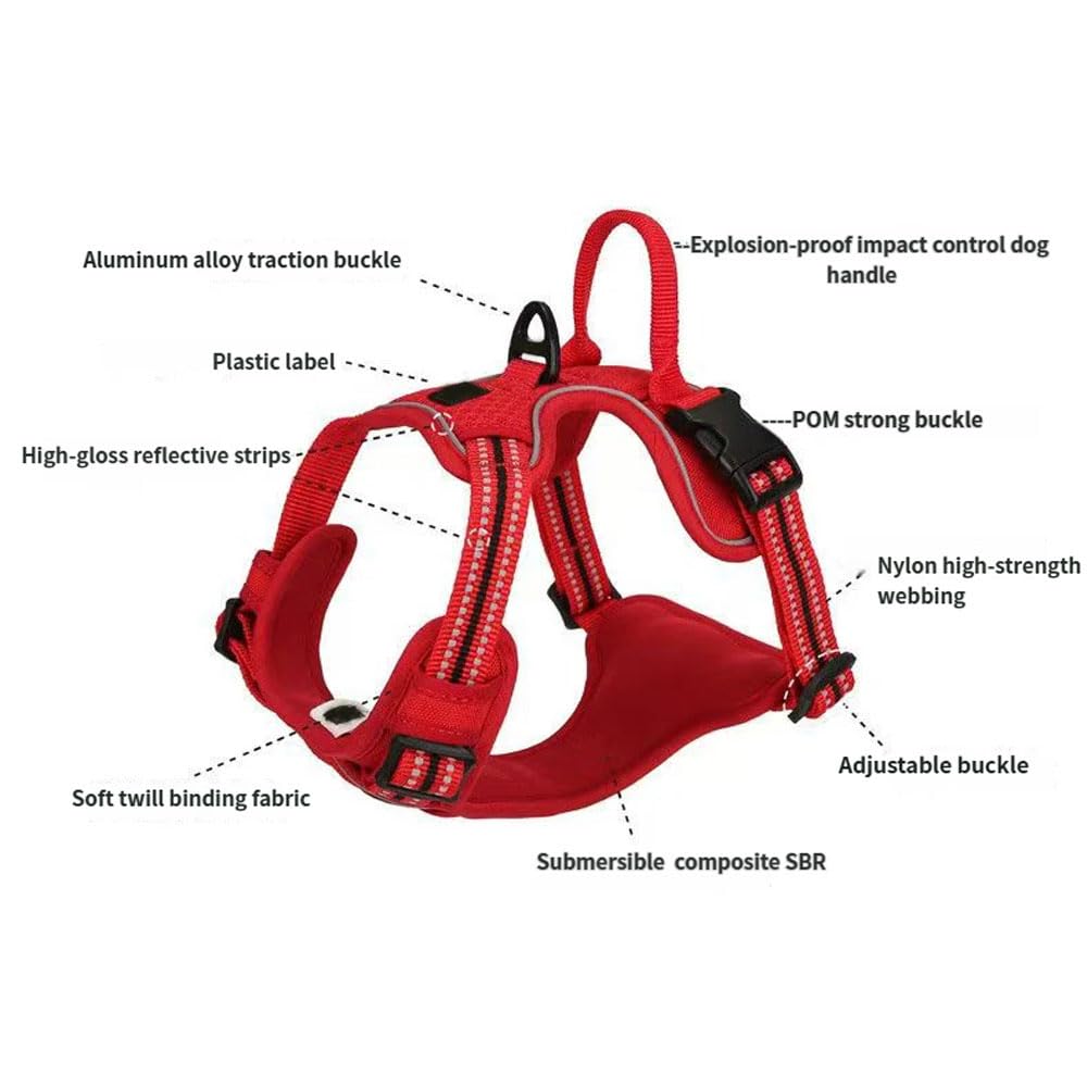 Este arnés antitirones está diseñado específicamente para Beauceron. Cuenta con un asa y un diseño Tipo Chaleco Reflectante Ajustable. Black S